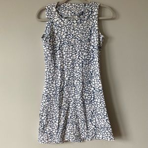 Mahi Gold Slate Blue & White Dress | Size XS